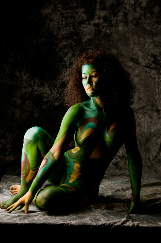 Female model photo shoot of Infidel Images-Body Art and Safa Warda in Waukesha, WI