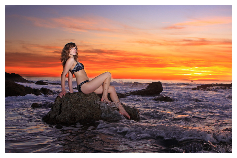 Female model photo shoot of Elena Keiko by Phoenix Nine in Laguna Beach