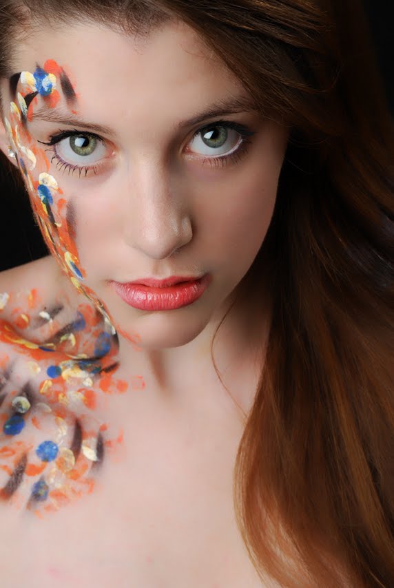 Female model photo shoot of Allie Madison, body painted by Pintor