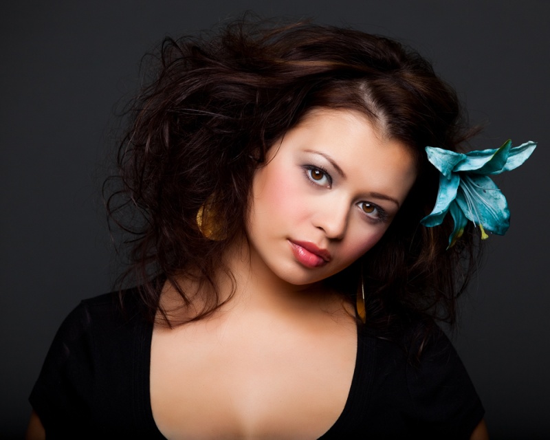 Female model photo shoot of Amaz for Hair in eastside studio