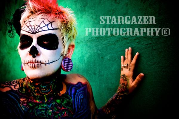 Female model photo shoot of Tattooed Heather by stargazerandco