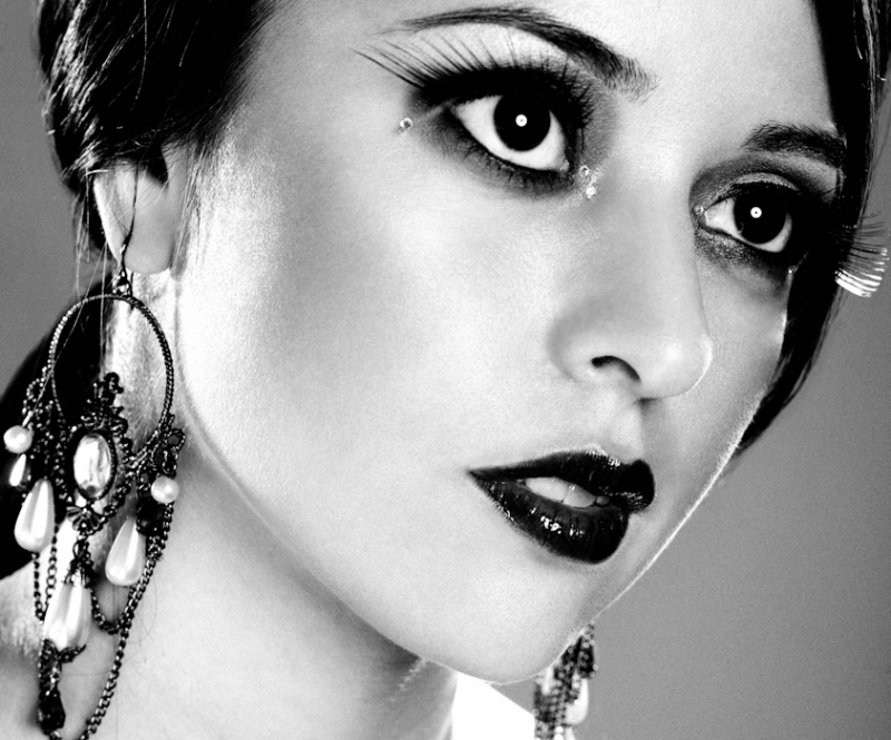 Female model photo shoot of Giomara by Brett Seeley   in Denver, makeup by Belle Amore