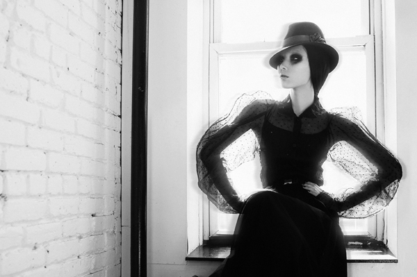 Female model photo shoot of Tattered Gossamer  in NYC