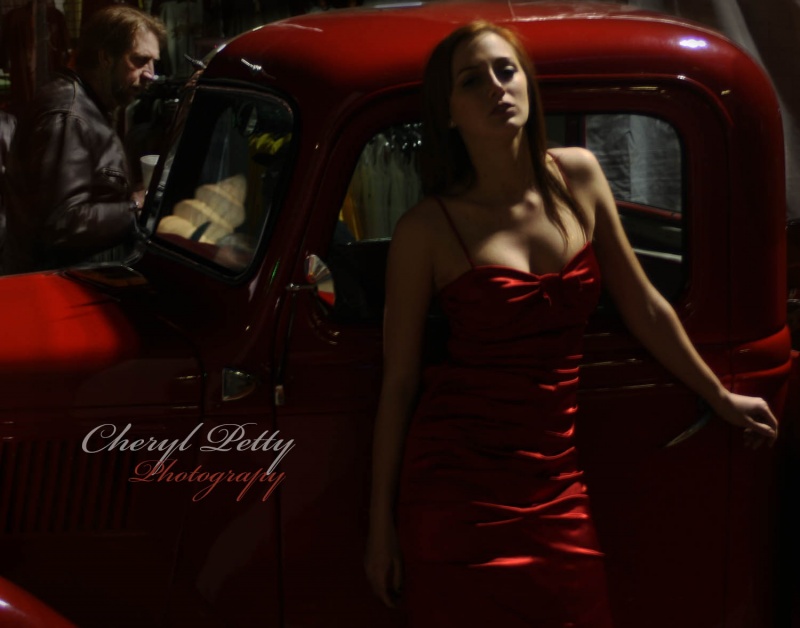 Female model photo shoot of Cheryl Petty  in Model- Ashley Malo