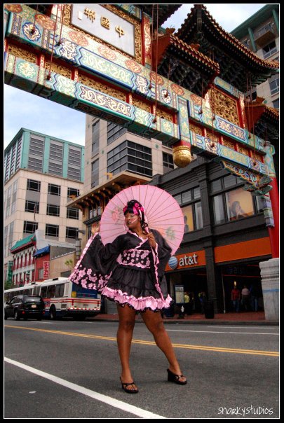 Female model photo shoot of Tazah in Gallery Place Chinatown D.C.