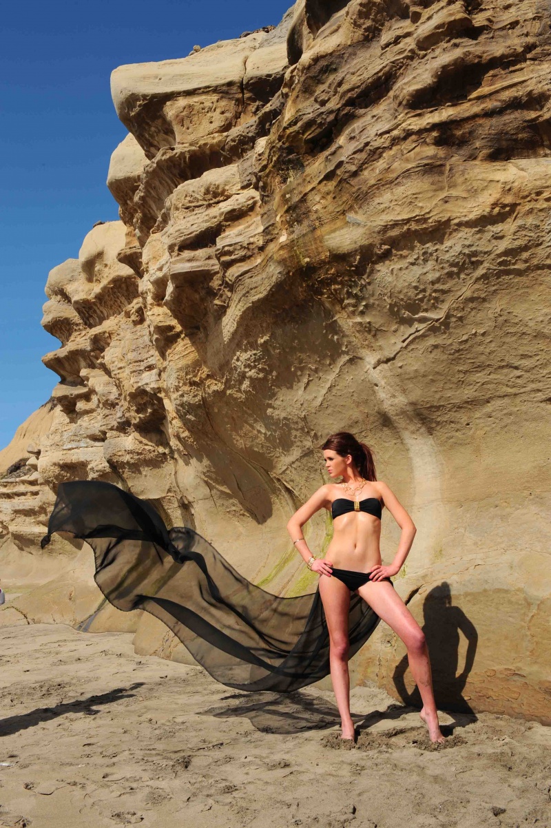 Female model photo shoot of Megan  Donovan in San Gregorio Beach