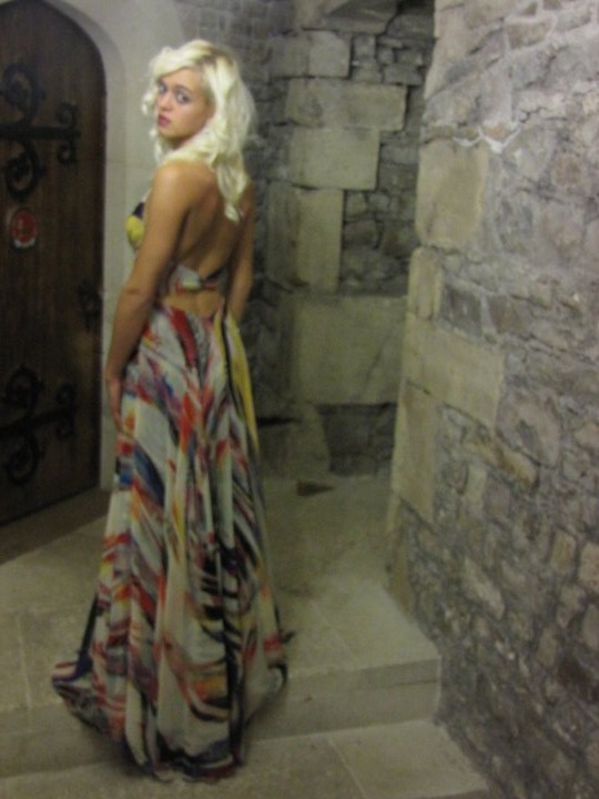 Female model photo shoot of Rhiannon Ward in Thornbury Castle