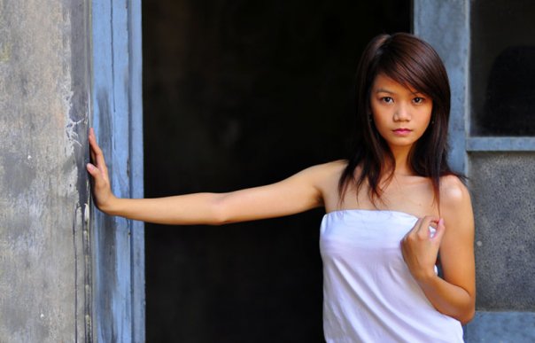 Female model photo shoot of Velent Cathleen in Kota Tua, Jakarta