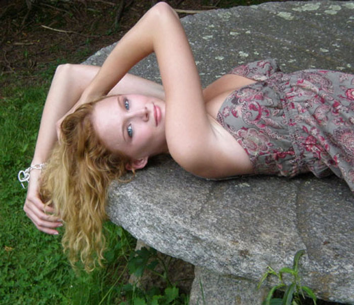 Female model photo shoot of Gabrielle Clermont in Borderland state park easton MA