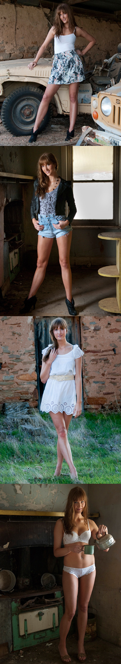 Female model photo shoot of Amy Reneee in abandoned farm house somewhere past Lobethal