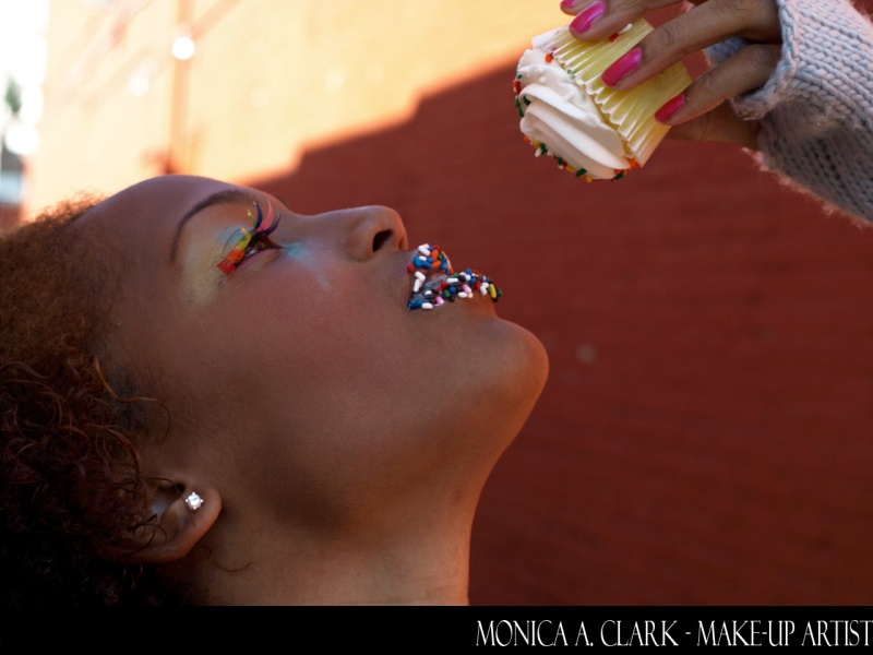 Female model photo shoot of Monica C- MUA  in Washington DC