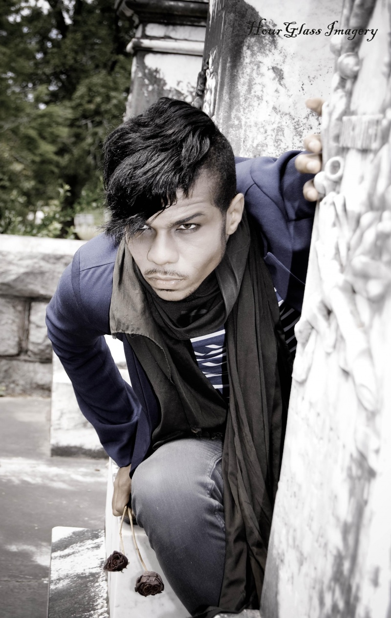Male model photo shoot of ian benboe in graveyard