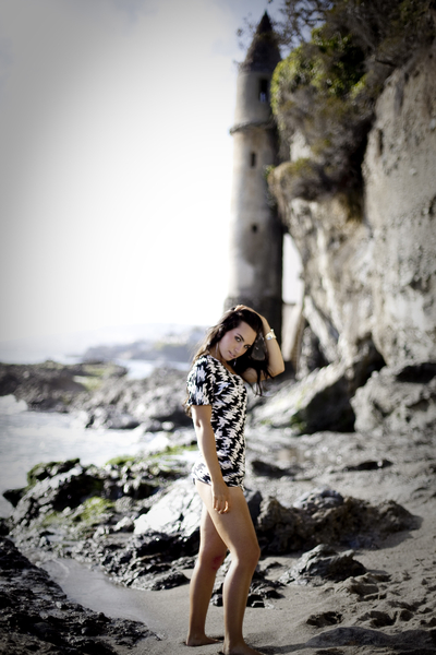 Female model photo shoot of Coco D in Laguna Beach