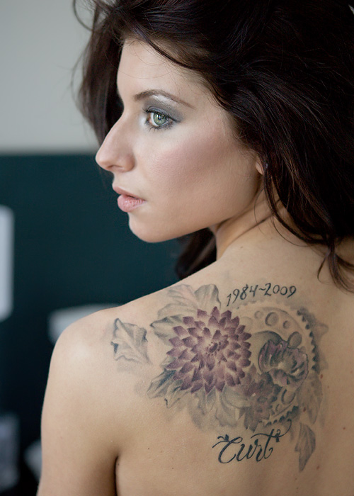 Female model photo shoot of Caitlin MacKinnon in just one on my shoulder blade