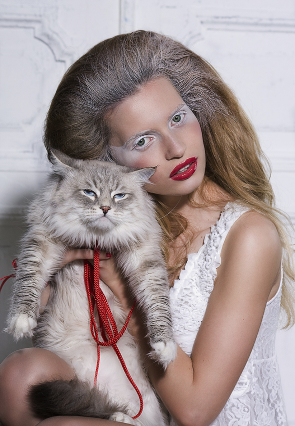 Female model photo shoot of PumaNoire in Moscow, whitestudios.ru