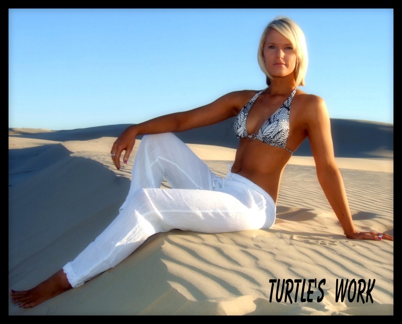 Male and Female model photo shoot of Turtles work and Britty_Shan in N/Bay