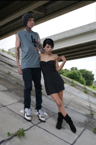 Female and Male model photo shoot of low life couture, Malakye Morgan and lowlife jessica in FLA