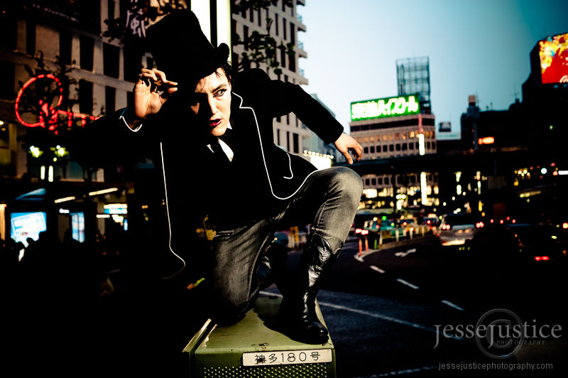 Male model photo shoot of Jesse Justice and HRSP in Shibuya, Tokyo