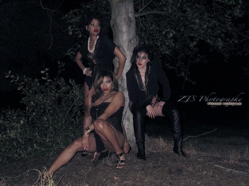 Female model photo shoot of CrysStyles, Angelica Marie, sammantha bocanegra and SAVANNAH  by 014 in Alameda,CA, clothing designed by K Antoinette Collection