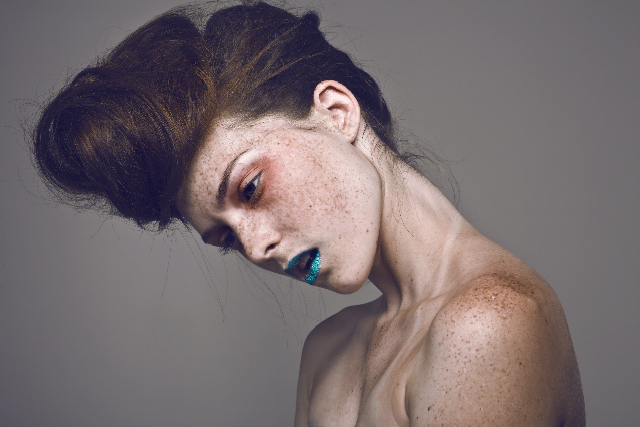 Female model photo shoot of Heather Blaine Hair MUA