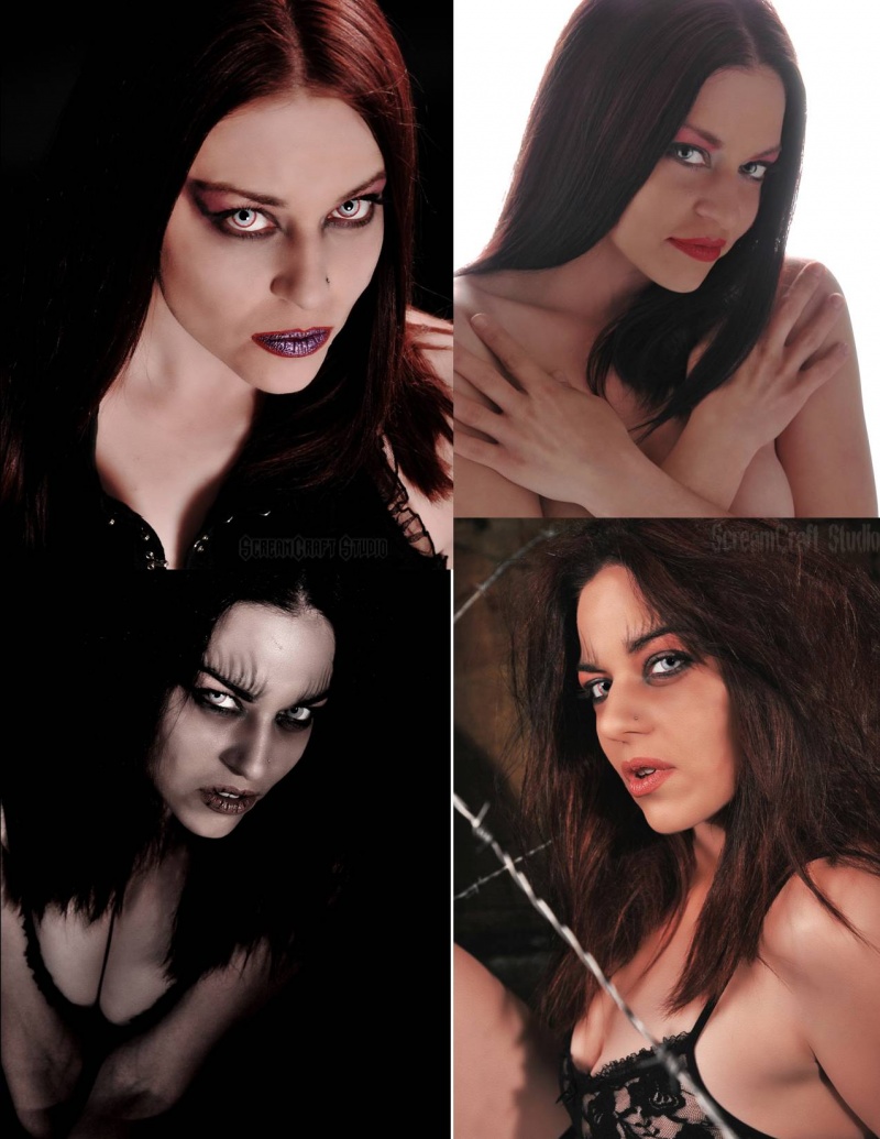 Female model photo shoot of SindeeNyte MUA and Niiki Addiction by ScreamCraft Studio in ScreamCraft Studio