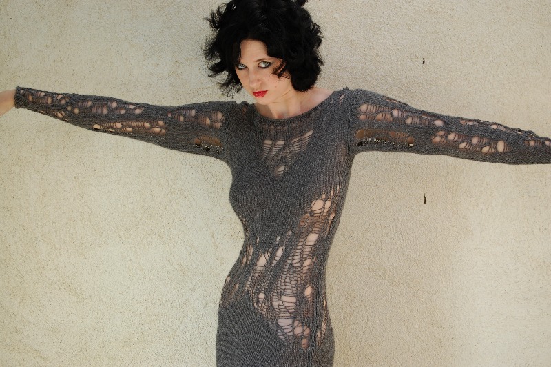 Female model photo shoot of Leahpatra Knitwear in Los Angeles