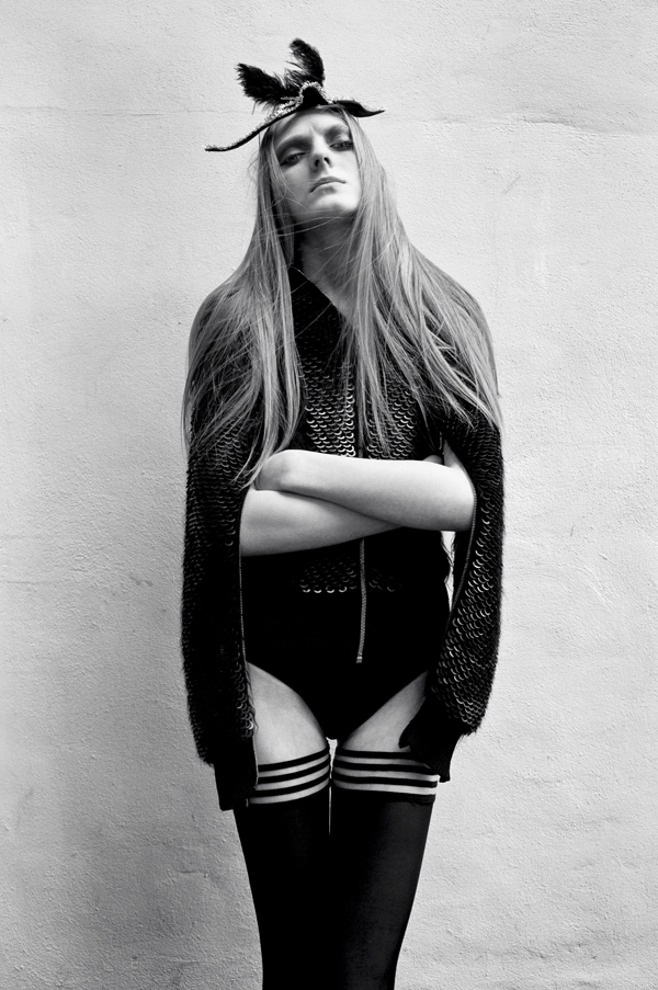 Female model photo shoot of Roland Barthes