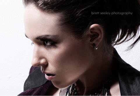 Female model photo shoot of Stephanie Klasse MUA by Brett Seeley   in DVLP Clothing Studio Denver