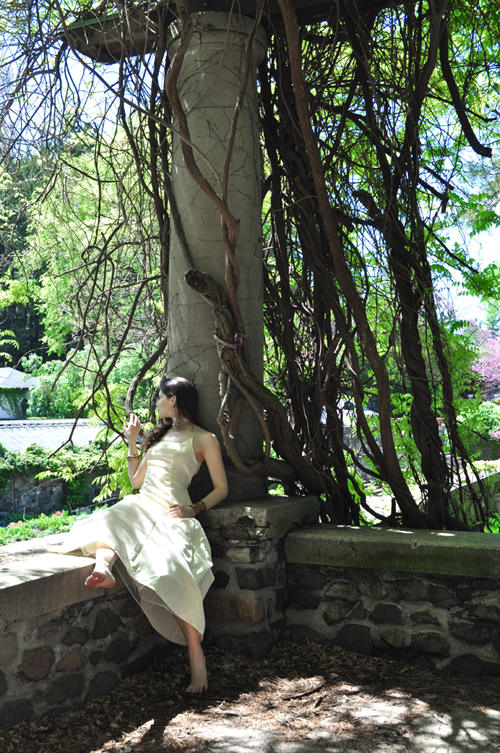 Female model photo shoot of Mei Hidaka and Natalie  J in Cranbrook Garden