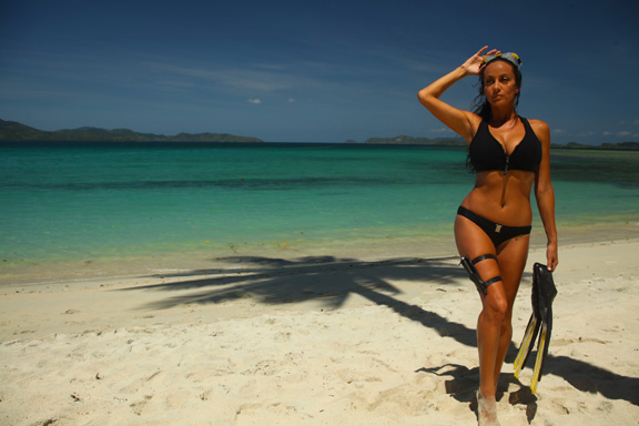 Female model photo shoot of mariah serine in Palawan Philippines / White Beach 2010