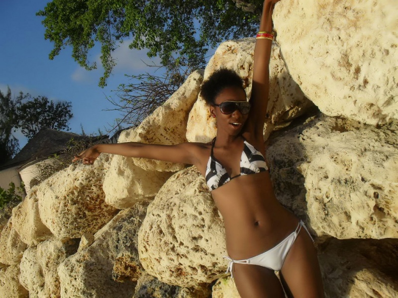 Female model photo shoot of Thalia Victorious in Colony Club Beach