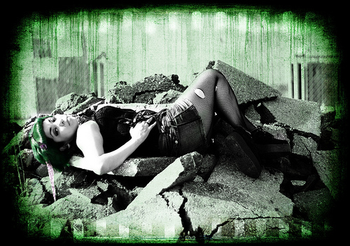 Female model photo shoot of Green Monster by Andrea Centauri in riverside,ca