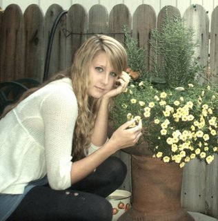 Female model photo shoot of Rachel Kristine in My backyard