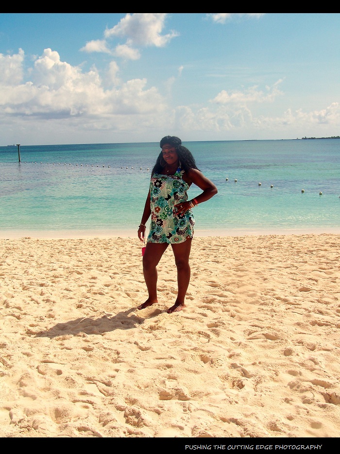 Female model photo shoot of PushingTheCuttingEdge in Bahamas