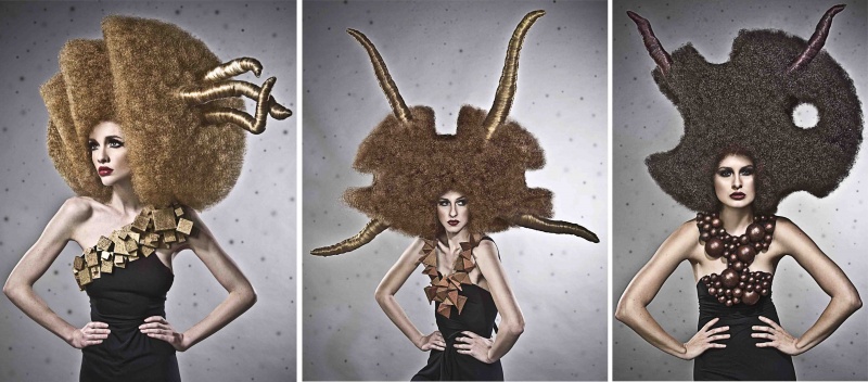 Female model photo shoot of Onna O,  Lyz, Stephanie Simpson and SashaMorningstarSheldon by Ama Lea, hair styled by anthony cress, makeup by Tori Unicorn MUA