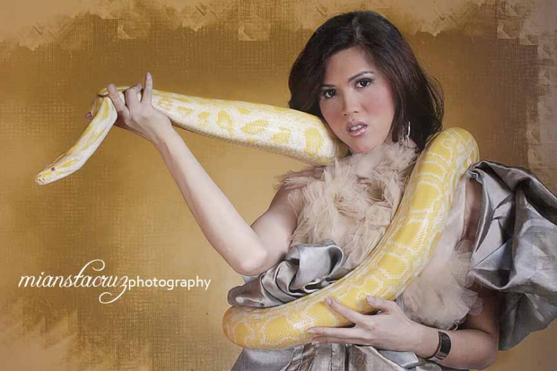 Female model photo shoot of mianstacruzphotography in Gma Studios, Philippines