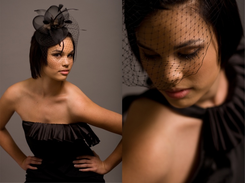Female model photo shoot of Stephanie Fong in Studio, wardrobe styled by Elaine Mendoza, makeup by Fiona Mimi