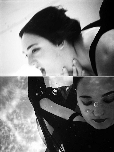 Female model photo shoot of KoAvi by Ampersand Y in underwater