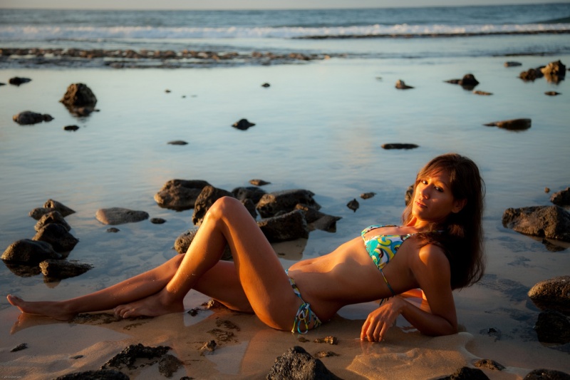 Female model photo shoot of _Chenoa_ in Poipu, Kauai, Hawaii