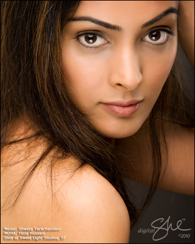 Female model photo shoot of Miss India Global 2010 by digitalShe, makeup by Picture Perfect Makeove