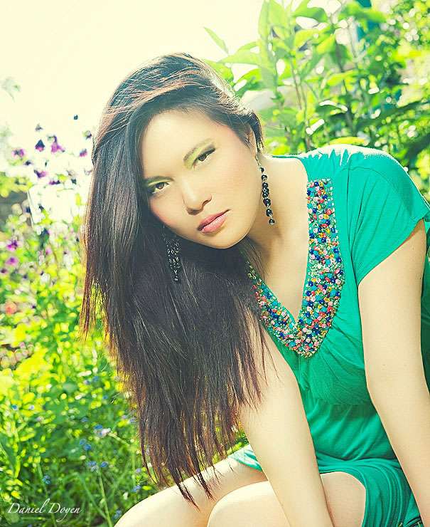 Female model photo shoot of Angelle by Daniel Doyen, makeup by aaike make up