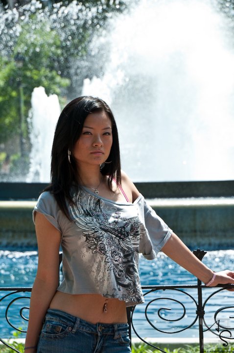Female model photo shoot of Helen Z in Jefferson Park Philadelphia