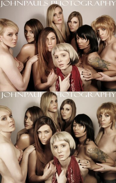 Female model photo shoot of Bryla Dhai, Rachel Jasmine, Callie Joy, MojoMona, Chamilleon, Killsage and Chelsea N Lee by BAD JOHNPAUL