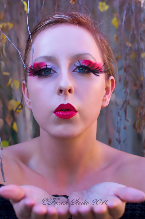 Female model photo shoot of Krystina makeup artist by French Studio