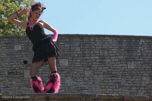 Female model photo shoot of Amberlynn B by Albers Photography in CARNiVALE SHOOT!