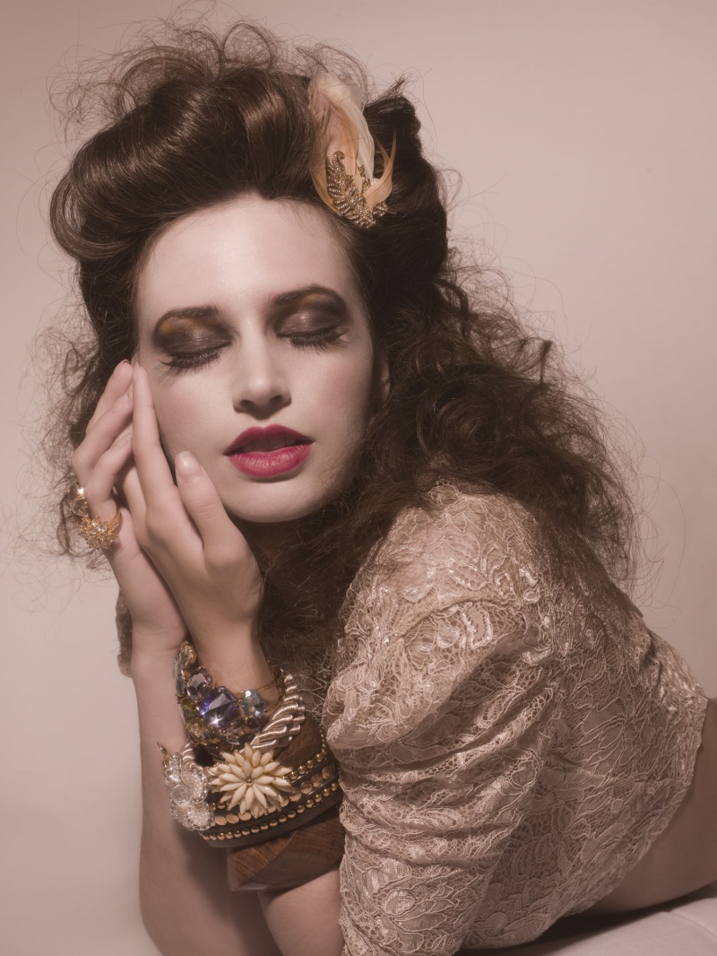 Female model photo shoot of Jill Douso in NYC, makeup by Jill Douso