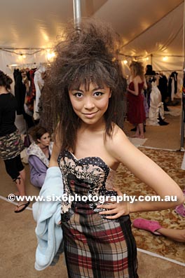Female model photo shoot of Sasha Shirono in Flair Fashion Awards (Runway)