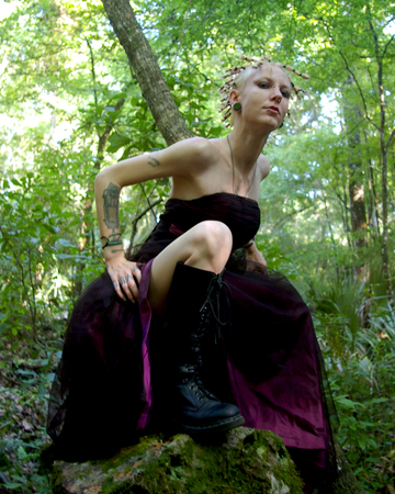 Female model photo shoot of Lady Grimm 66 in The Forest