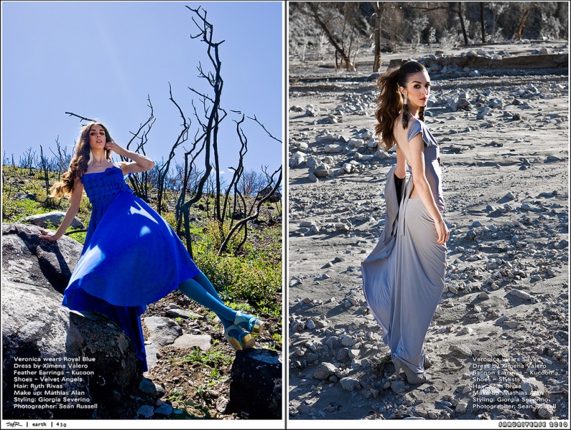 Male and Female model photo shoot of SEAN RUSSELL  and fuchsia clandestine in The Scorched Mountains of Cali, hair styled by RUTH RIVAS, wardrobe styled by Giorgia Severino, makeup by Mathias The Artist