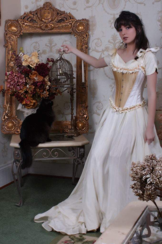 Female model photo shoot of Tina LaRoux by The House of Velvet in House of Velvet, clothing designed by Victoria Velvet